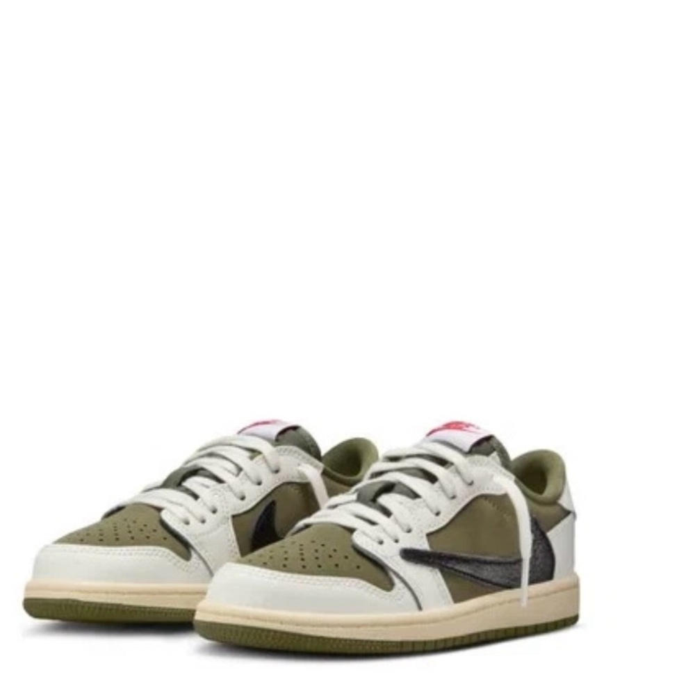 Jordan Green and Black Sneakers with Suede Finish